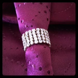 Fabulous Diamond with Gold Stretch Band Ring